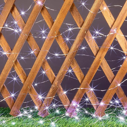 Solar String Lights for Outside,100FT 300 LEDs Solar Fairy Lights,Waterproof 8 Modes Button Outdoor String Light for Patio Garden Backyard Tree Wedding Christmas,Silver Wire,Cool White