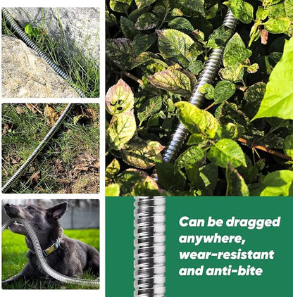 Garden Hose 100ft, Heavy Duty Stainless Steel Water Hose with 10 Functional Nozzles, No Kink, Lightweight and Flexible, Easy to Use and Store, Strong and Sturdy, Suitable for Yard and Lawn1