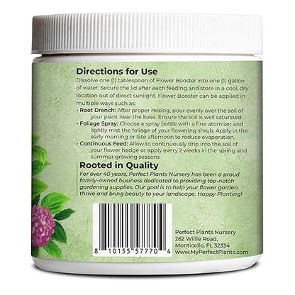 Advanced Bloom Booster Flower Fuel by Perfect Plants | Water Soluble & High Nutrient Fertilizer for Beautiful Flowers and Fruit Such as Rose, Blueberry, Plumeria, and Hydrangea (226 Grams)