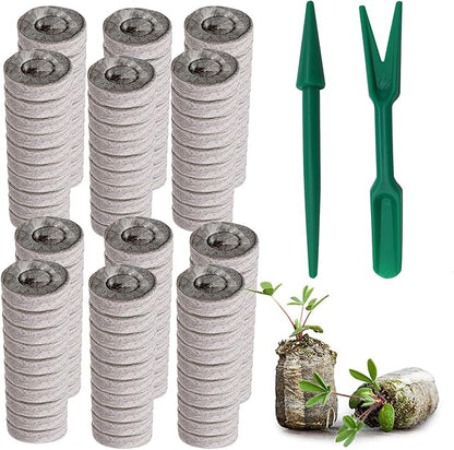 Tlswshsy 120 Pcs 30mm Peat Pellet Plant Pallet Seedling Soil Block, Plant Starting Plugs, Transplanting Growing Garden Flower Vegetables