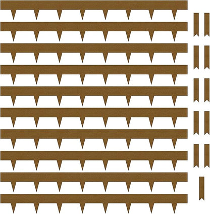 Worth Garden 10-Pack Corten Steel Landscape Lawn Edging - 4.5in H Rust Patina Finish Bendable Metal Strips - Hammer-in Pre-Rusted Border w/ 11 Clips - Yard Pathway Divider (33Ft Total)