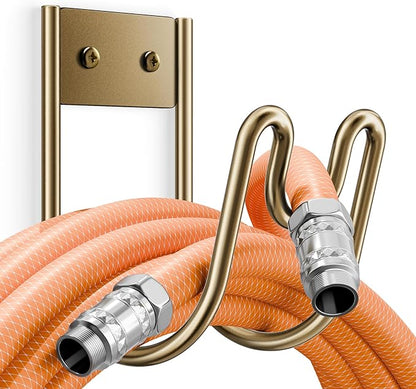 Bronze Metal Garden Hose Holder - Wall Mounted Water Hose Holder - Hose Hanger Heavy Duty for Water Hose Extension Cords Vacuum Hose (1 Pack)