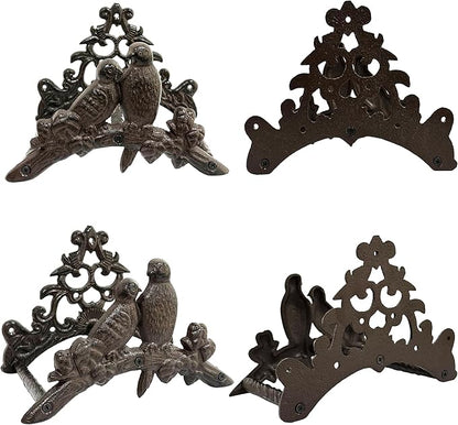 Garden Hose Holder Cast Iron Heavy Duty Water Hose Hanger, Outside Wall Mount, Solid Metal Decorative Rack/Organizer/Stand, Easy to Install, Hold Up to 50/75/100 ft (2 Birds)