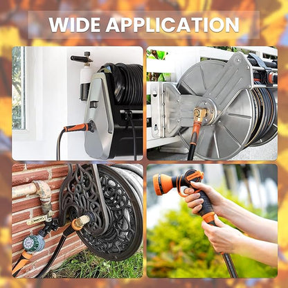 Giraffe Tools Garden Leader Hose 3ft x 5/8", Short Water Hose Heavy Duty, Flexible, Lightweight Hybrid Hose with Swivel Handle, Double Female Fittings, Burst 600 PSI