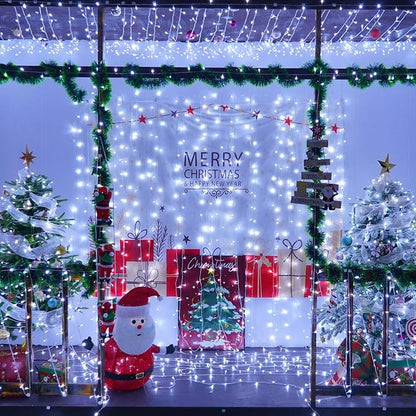 YEGUO 165ft 500 LED White Christmas Lights Outdoor Waterproof, Clear Wire String Lights Indoor, Twinkle Tree Lights Plug in with Timer Memory