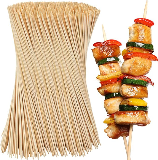 Suclain 1000 Pcs Marshmallow Roasting Sticks 12" Long 5mm Thick, Smores Sticks Bamboo Skewers BBQ Kabob Grilling Barbecue Roasting Camping for Outdoor Fire Pits Campfires