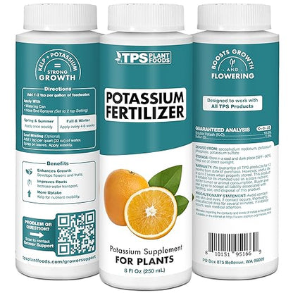 Potassium Fertilizer for Plants, Boosts Growth, Budding and Flowering, Liquid Plant Food 128 oz (1 Gallon)