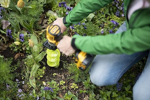 Power Planter DIY Guru Garden Drill Auger Bit (3"x12") - Designed for Planting, Digging Holes, Paint Mixing, Cement Mixing and Home Projects - Made of Steel with a 3/8" Non-Slip Hex Drive (Lime Green)
