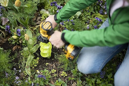 Power Planter DIY Guru Garden Drill Auger Bit (3"x12") - Designed for Planting, Digging Holes, Paint Mixing, Cement Mixing and Home Projects - Made of Steel with a 3/8" Non-Slip Hex Drive (Lime Green)