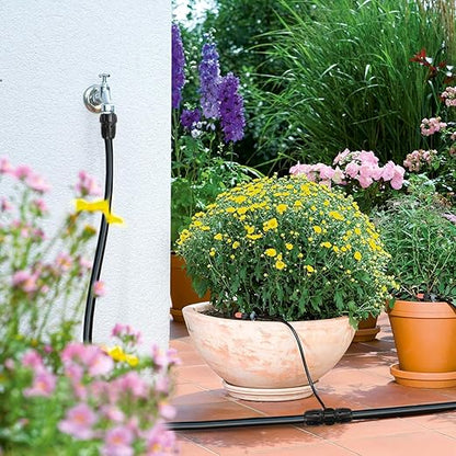 RedChili 27 Pcs 1/2 Inch Irrigation Tubing Fittings Kit, 16mm 1/2" Drip Tubing Barbed Locked Nuts Connectors with 4 Couplings 4 Tee 4 Ends 4 Elbows 3 Switch Valves 6 Reducers 2 Hose Adapters