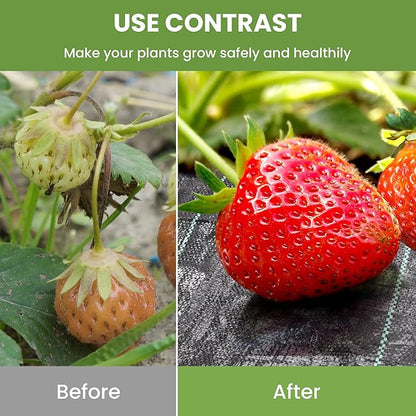 3FT x 100FT Weed Barrier Landscape Fabric, 3.2oz Premium Heavy Duty Garden Cloth, Ground Cover for Gardening,Black Garden Bed Liner