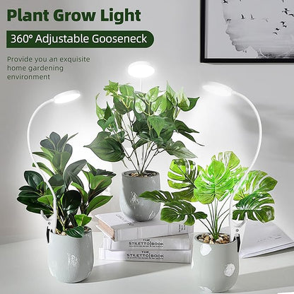 Grow Light for Indoor Plants Full Spectrum Plant Grow Lights 72 LED Plant Light Grow Lamp for Indoor Growing Pot Clip LED Plant Lamp (White, 1)