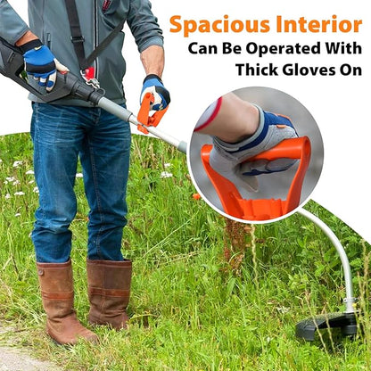 Labor-Saving Handle Tool for Snow Shovels Ergonomic Back-Saving Attachment for Garden Tools Universal Weed Eater Handle Replacement for Snow Shovels, Rakes, Lawn Trimmers, Orange