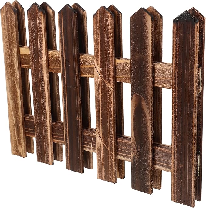 Carbonized Wooden Garden Fence Long High Outdoor Landscape Border Flexible Decorative Lawn Edging Pastoral Style for Flower Bed