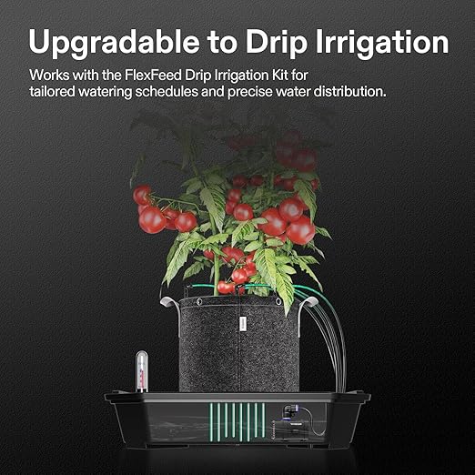 VIVOSUN 4-Pack FlexFeed Self-Watering Pots, Auto Irrigation Fabric Pot Base with Water Meter & Maintenance Window, for Use Indoors/Outdoors in Grow Tents, Greenhouses, Gardens