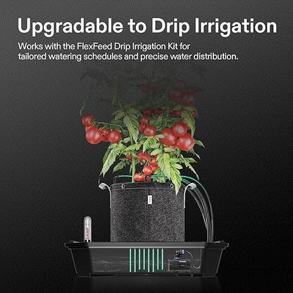 VIVOSUN 4-Pack FlexFeed Self-Watering Pots, Auto Irrigation Fabric Pot Base with Water Meter & Maintenance Window, for Use Indoors/Outdoors in Grow Tents, Greenhouses, Gardens
