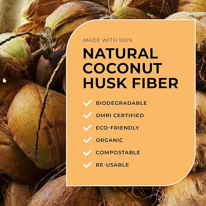 Mycelium Coco Coir Brick I Expandable Organic Coconut Fiber Substrate I Plants Potting Soil Mix for Indoor & Outdoor Gardening, Succulents & Cactus I OMRI Certified & Non-GMO Soil Alternative, 10lbs