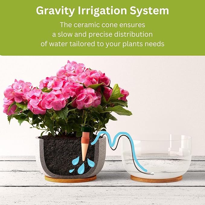 Blumat Classic Self-Watering Stakes - Automatic Drip Irrigation System for Indoor Plant Watering & Outdoor - Water Drip Solution for Potted Plants - Slow Release Stakes, 12 Pack, wo Adapter