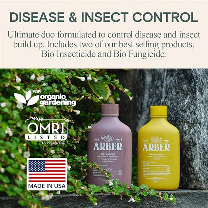 Organic Insecticide & Fungicide for Plants — Indoor/Outdoor Protection to Control Powdery Mildew, Spider Mites, Aphids, Whiteflies, Fungus Gnats — Safe on Vegetables & Lawns — Concentrate Spray, 16oz