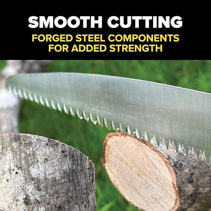 Jameson HS-13TE-WH 13" Tri-Cut Hand Saw with Wood Handle – Professional-Grade Pruning Saw for Clean, Precise Cuts