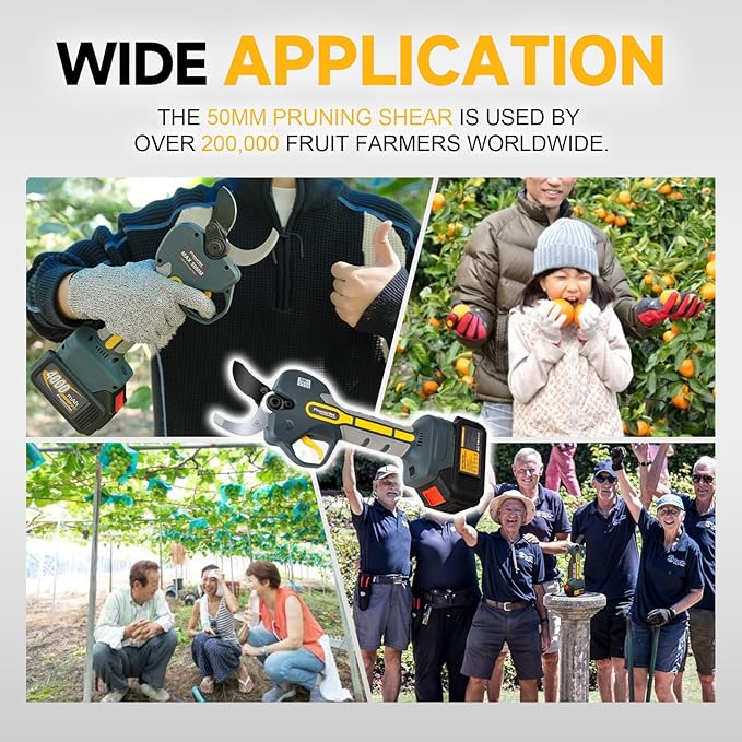 Electric Pruning Shears Cordless for Makita 18V Battery, Professional Electric Tree Pruner Cutter Battery Secateurs 50mm (2inch) SK5 Teflon Blade Gardening Heavy Duty (Only Body No Batteries)