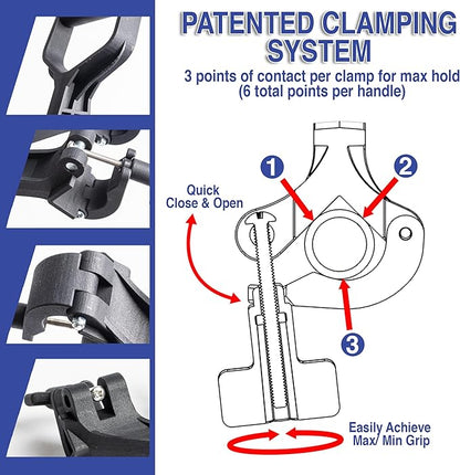 Universal Handle Attachment for Snow Shovel, Weedeater, String Trimmer, Rake & More | Versatile Ergonomic Back Saving Attachment for All Gardening Tools | Yard Tool Gifts