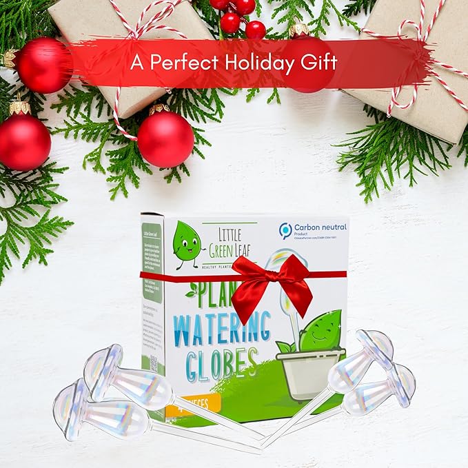 LGL Plant Watering Globes - Automatic Self Watering Globes. Decorative Self Watering Planter Inserts. Self Watering Spikes to Support Plant Health. 4 Pack x 180ml.