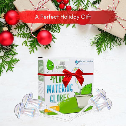 LGL Plant Watering Globes - Automatic Self Watering Globes. Decorative Self Watering Planter Inserts. Self Watering Spikes to Support Plant Health. 4 Pack x 180ml.