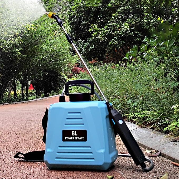 2 Gallon Electric Garden Sprayer, Electric Sprayer with USB Rechargeable Handle, 3 Mist Nozzles, Retractable Wand, Water Pump Sprayers