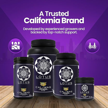 Lotus Nutrients Cal-Mag Pro Series - All Natural Premium Powdered Plant Nutrients with Calcium and Magnesium for Hydroponic Coco Coir and Soil | Improve Plant Health Indoor and Outdoor Gardens (30oz)