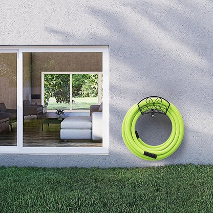GOFORWILD Garden Hose Holder, Decorative Hose Butler Sturdy Water Hose Rack, Durable Wall Hose Hanger, Holds 125-Feet of 5/8-Inch Hose, Hose Reel, Made of Gauge Steel, 7019