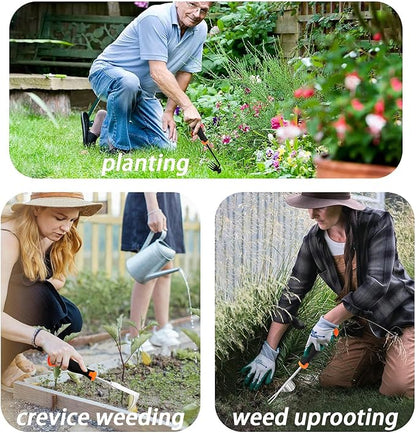 Weed Puller Tool, 2025 New Portable Weeder Tool, Weeding Tool with Stainless Steel, Garden Tools for Plant & Weeding, Crack Weeder Tool, Weed Remover Tool for Farm & Backyard