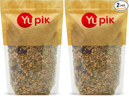 Yupik Mix, Salad Topping, 2.2 lb, A mix of raw pumpkin seeds, sunflower seeds, soy nuts, and cranberries (Pack of 2)