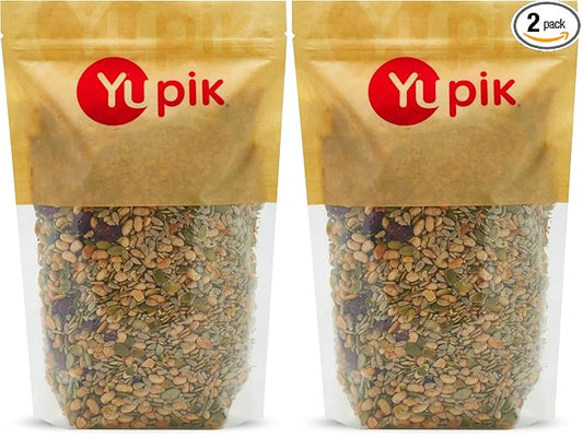 Yupik Mix, Salad Topping, 2.2 lb, A mix of raw pumpkin seeds, sunflower seeds, soy nuts, and cranberries (Pack of 2)