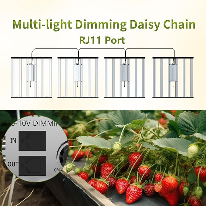 Grow Light FARMLITE LED Grow Lights for Indoor Plants Full Spectrum Growing Light Plant Hanging Growing Lamps Seedling Daisy Chain Dimmable Board 4x4ft Coverage (680watts)
