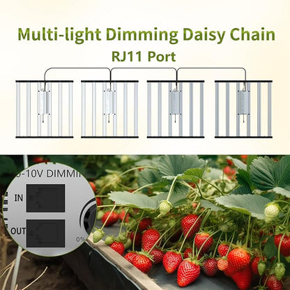 Grow Light FARMLITE LED Grow Lights for Indoor Plants Full Spectrum Growing Light Plant Hanging Growing Lamps Seedling Daisy Chain Dimmable Board 4x4ft Coverage (680watts)