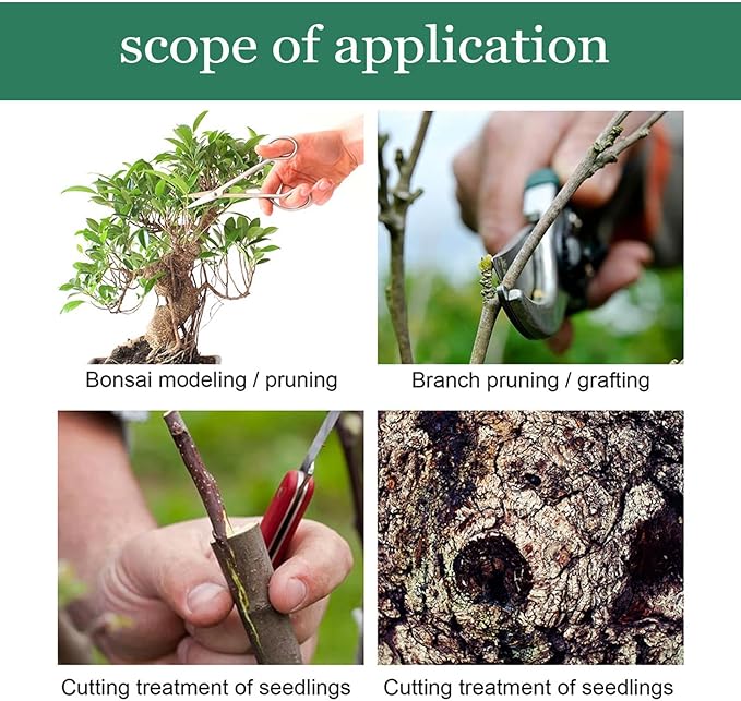 Tree Wound Sealer, Tree Pruning Sealer, Bonsai Cut Paste, Grafting Paste Grafting Wax, Tree Wound Dressing for Trees, Shrubs, Roses (1PCS)