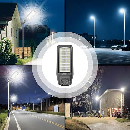 9500W Solar Lights Outdoor Waterproof, Commercial Street Lights Solar Powered Dusk to Dawn 243 LEDs with Remote/Motion Sensor, IP67 for Parking Lot/Garden/Yard, 2 Pack