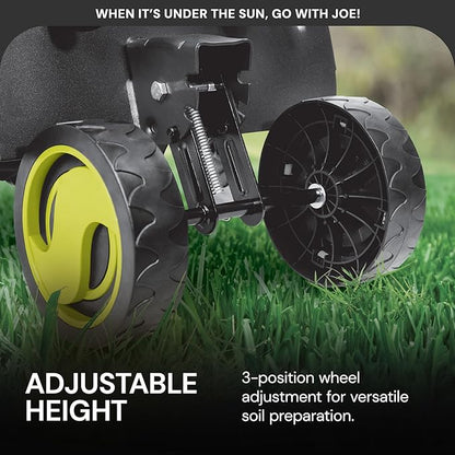 Sun Joe Corded Electric Garden Tiller & Cultivator with Steel Tines, 16 Inch, 12-Amp Motor - Heavy-Duty Tilling Machine for Lawn, Yard, and Gardening Care, TJ603E