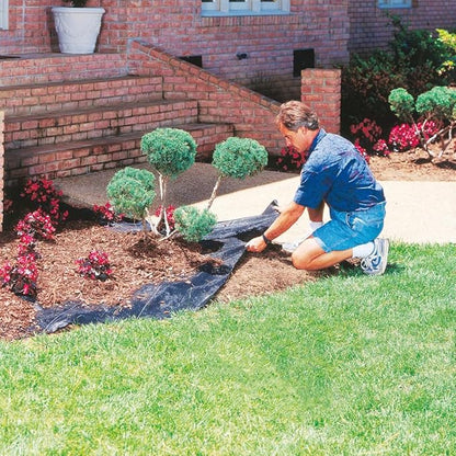 4ft x 180ft Garden Weed Barrier Landscape Fabric,Weed Block Fabric Heavy Duty 3.2OZ,Woven Mulch for Landscaping Ground Cover Weed Control Fabric, Black Garden Bed Liner