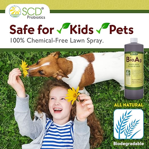 SCD BioAg – Organic Farm and Garden Soil Microbes, Compost Starter with 12 Probiotic Strains, Live Super Concentrate of Liquid Microorganisms, Chemical-Free Soil Amendment, by SCD Probiotics (1 Liter)