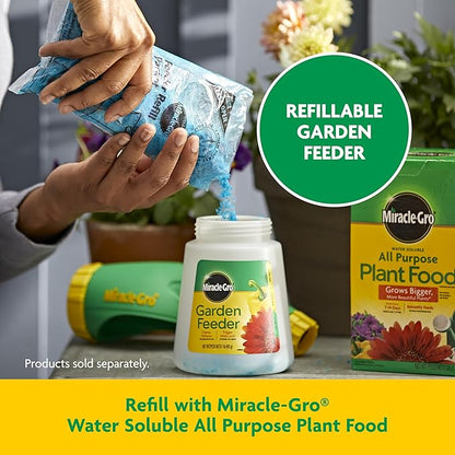 Miracle-Gro Water Soluble All Purpose Plant Food and Garden Feeder Bundle: Use on Flowers, Vegetables, Trees, and Houseplants