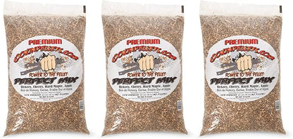 CookinPellets 40PM Perfect Mix All-Natural Hickory, Cherry, Hard Maple, and Apple Grill Smoker Smoking Hardwood Wood Pellets, 40 Lb Bag (3 Pack)