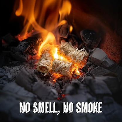 Grill Trade Fire Starter - Natural Fire Starters for Campfires, Fireplace, Grill, Chimney, Fire Pit, Woodstoves - Quick Start BBQ Charcoal Fire Starter - Sustainable & Eco-Friendly, Indoor & Outdoor