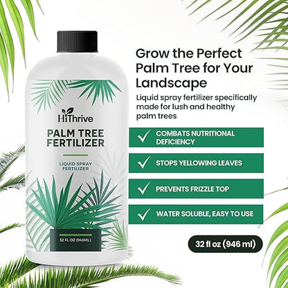 32oz Palm Tree Fertilizer, Premium Plant Food - Palm Fertilizer for Lush Growth of Palms, Rich in Micronutrients, Easy to Use and Water Soluble for Stronger Roots, Healthy Trunks & Vibrant Leaves