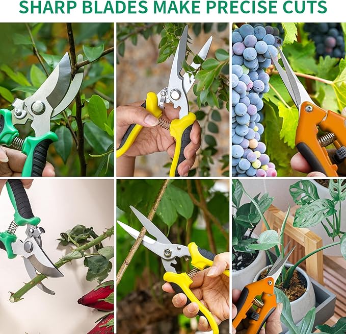 Garden Pruning Shears 3 Pack Gardening Shears Garden Scissors Stainless Steel Plant Flower Scissors Clippers Pruning Shears tijeras de jardinería