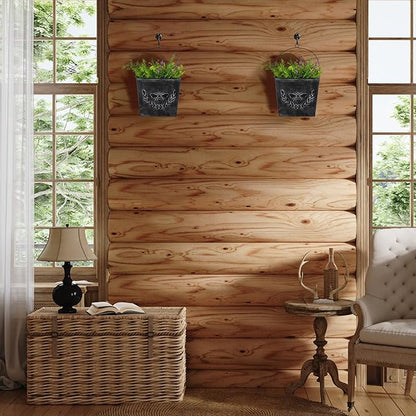 CVHOMEDECO. Farmhouse Wall Mount Metal Flower Pots Rustic Galvanized Bee Flower Holder Wall Hanging Pocket Planter for Indoor, Outdoor and Wall Decor, Set of 2 (Matt Black)