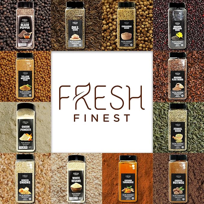 Fresh Finest Fennel Seeds, Premium Whole Fennel Seed for Cooking, Baking, Digestive Health, Non GMO, All Natural - 370G (13.05oz)