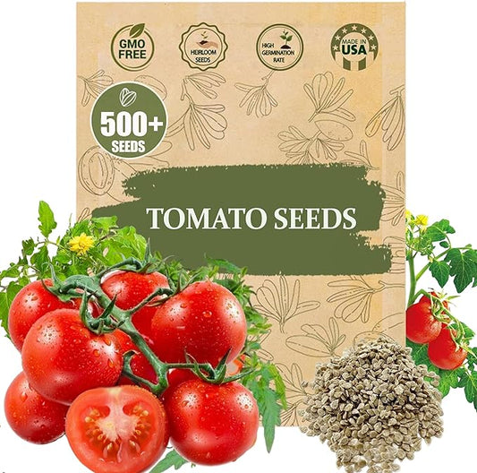 Premium Large Cherry Tomato Seeds – 500 Non-GMO Heirloom Seeds for Planting – Sweet Juicy, High Yield, Rich Flavor Tomatoes for Home Garden, Balcony, Outdoor, Greenhouse – Easy to Grow Vegetable Seeds