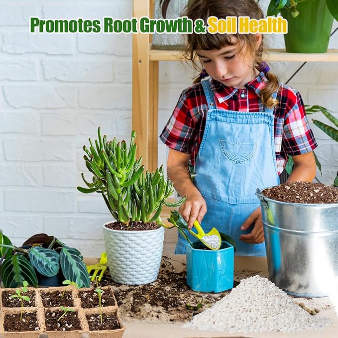 Horticultural Perlite for Plants 4qt, All Natural Horticultural Soil Additive Conditioner Mix, Improve Ventilation and Drainage, Enhance Soil Health and Root Growth